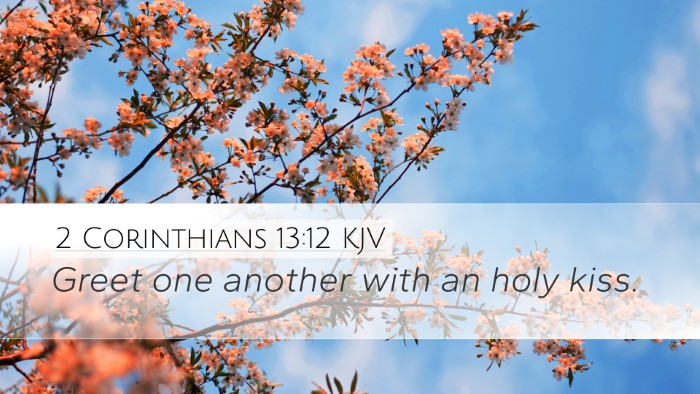 2 Corinthians 13:12 KJV Bible Verse Image