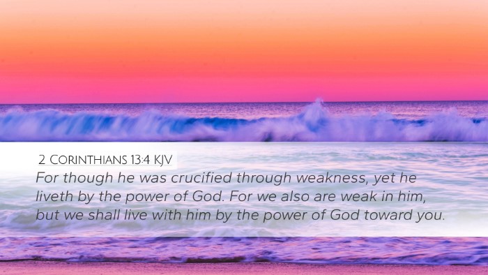 2 Corinthians 13:4 KJV Bible Verse Image