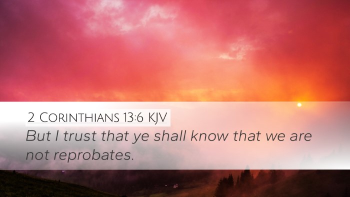 2 Corinthians 13:6 KJV Bible Verse Image