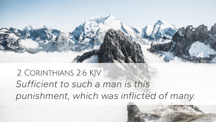 2 Corinthians 2:6 KJV Bible Verse Image