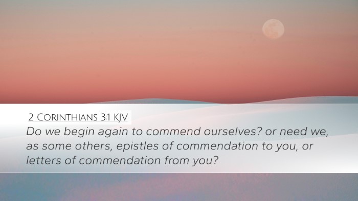 2 Corinthians 3:1 KJV Bible Verse Image