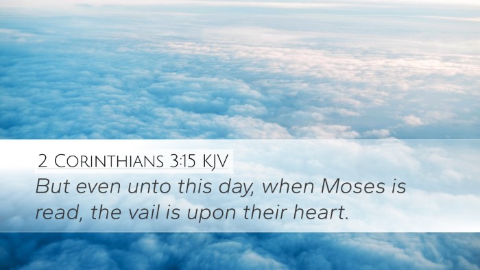 2 Corinthians 3:15 KJV Desktop Wallpaper - But even unto this day, when Moses is read, the - Desktop Bible Verse Wallpaper