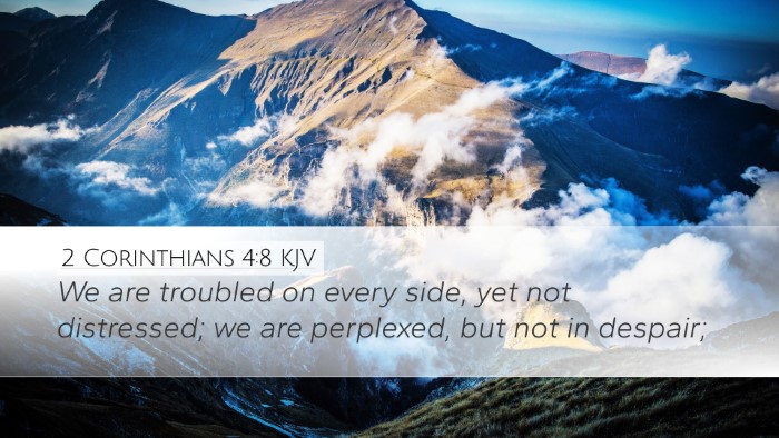 2 Corinthians 4:8 KJV Bible Verse Image