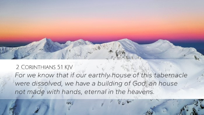 2 Corinthians 5:1 KJV Bible Verse Image