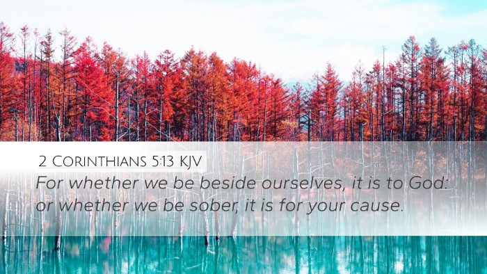 2 Corinthians 5:13 KJV Bible Verse Image