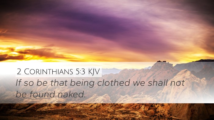 2 Corinthians 5:3 KJV Bible Verse Image