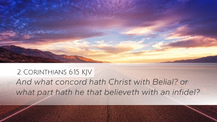 2 Corinthians 6:15 KJV Bible Verse Image