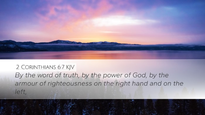 2 Corinthians 6:7 KJV Bible Verse Image