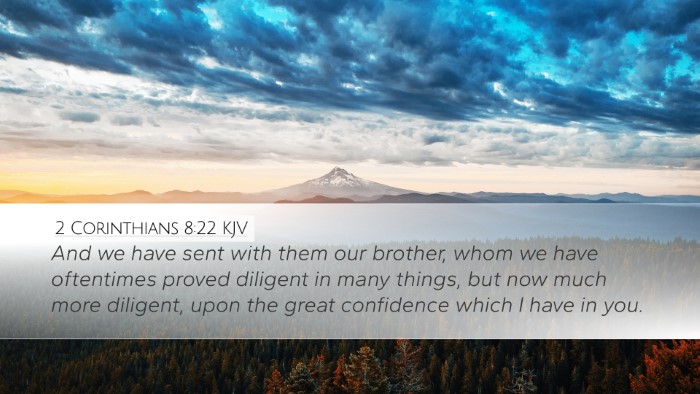 2 Corinthians 8:22 KJV Bible Verse Image