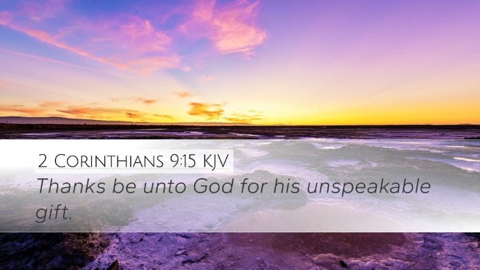 2 Corinthians 9:15 KJV Bible Verse Image