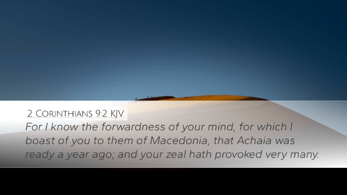 2 Corinthians 9:2 KJV Bible Verse Image