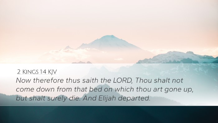 2 Kings 1:4 KJV Bible Verse Image