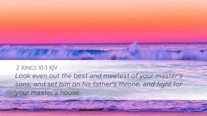 2 Kings 10:3 KJV Desktop Wallpaper - Look even out the best and meetest of your - Desktop Bible Verse Wallpaper