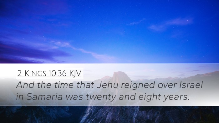 2 Kings 10:36 KJV Desktop Wallpaper - And the time that Jehu reigned over Israel in - Desktop Bible Verse Wallpaper