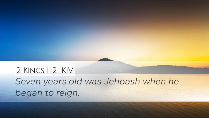 2 Kings 11:21 KJV Bible Verse Image