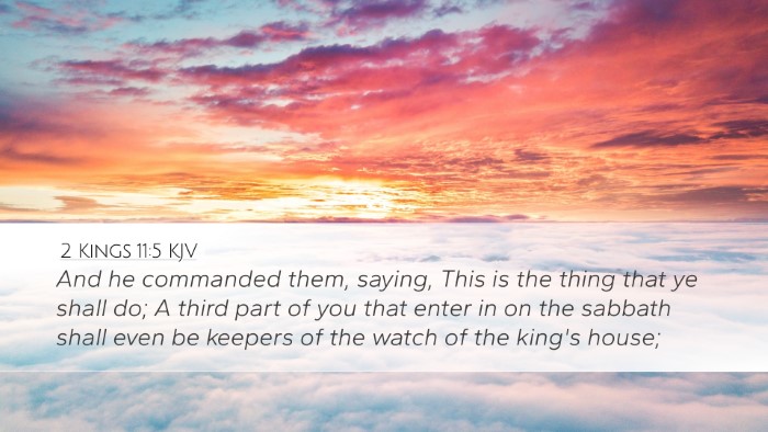 2 Kings 11:5 KJV Bible Verse Image