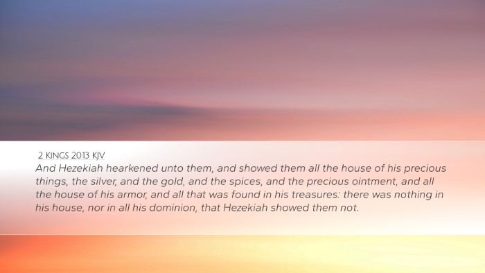 2 Kings 20:13 KJV Bible Verse Image