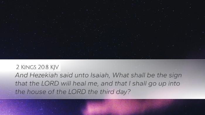 2 Kings 20:8 KJV Bible Verse Image