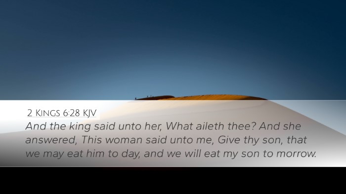 2 Kings 6:28 KJV Bible Verse Image