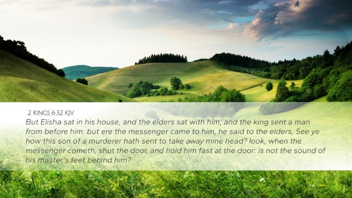 2 Kings 6:32 KJV Bible Verse Image