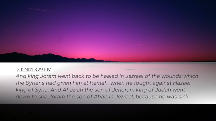 2 Kings 8:29 KJV Bible Verse Image