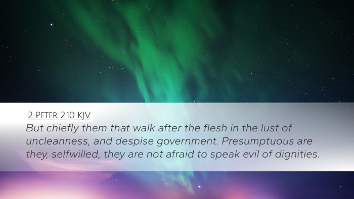 2 Peter 2:10 KJV Bible Verse Image