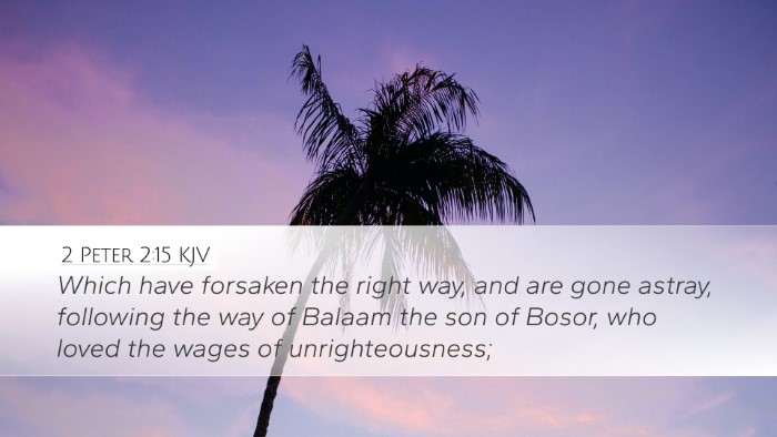 2 Peter 2:15 KJV Bible Verse Image