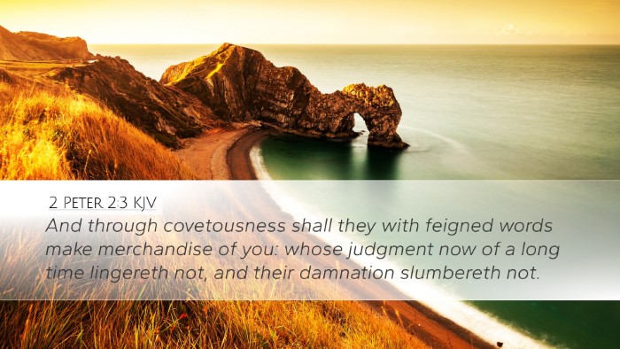 2 Peter 2:3 KJV Bible Verse Image