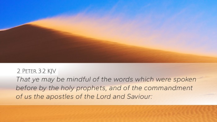 2 Peter 3:2 KJV Desktop Wallpaper - That ye may be mindful of the words which were - Desktop Bible Verse Wallpaper