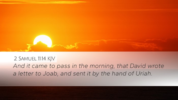 2 Samuel 11:14 KJV Bible Verse Image