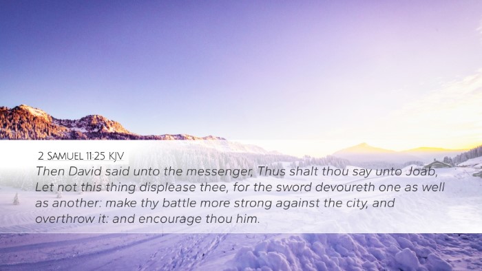 2 Samuel 11:25 KJV Desktop Wallpaper - Then David said unto the messenger, Thus shalt - Desktop Bible Verse Wallpaper