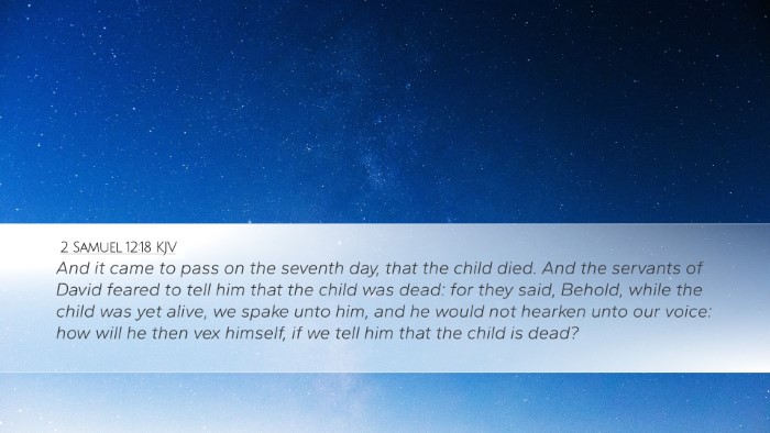 2 Samuel 12:18 KJV Desktop Wallpaper - And it came to pass on the seventh day, that the - Desktop Bible Verse Wallpaper