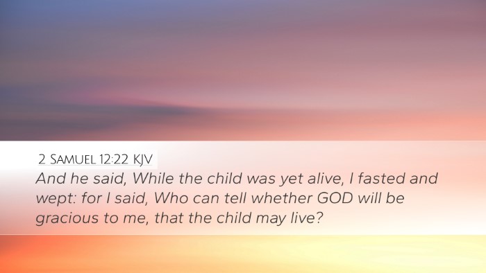 2 Samuel 12:22 KJV Bible Verse Image