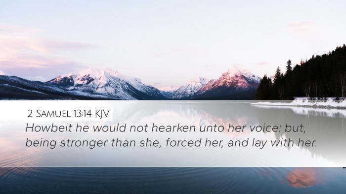 2 Samuel 13:14 KJV Bible Verse Image