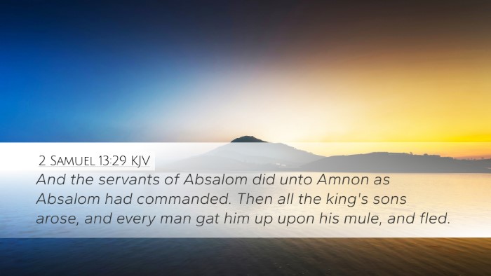 2 Samuel 13:29 KJV Bible Verse Image