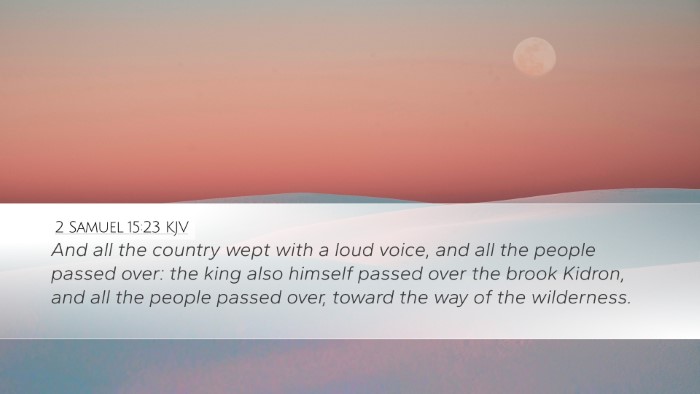 2 Samuel 15:23 KJV Bible Verse Image