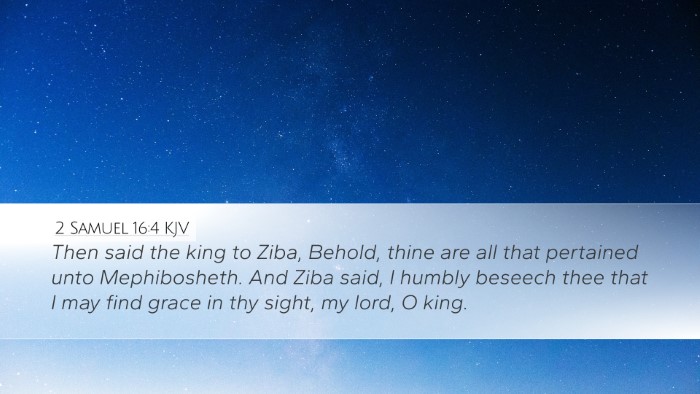 2 Samuel 16:4 KJV Desktop Wallpaper - Then said the king to Ziba, Behold, thine are all - Desktop Bible Verse Wallpaper