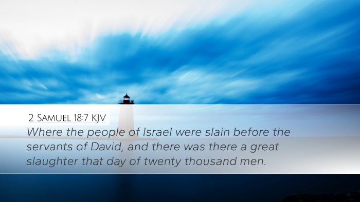 2 Samuel 18:7 KJV Bible Verse Image