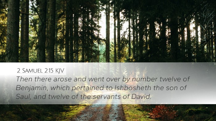 2 Samuel 2:15 KJV Desktop Wallpaper - Then there arose and went over by number twelve - Desktop Bible Verse Wallpaper