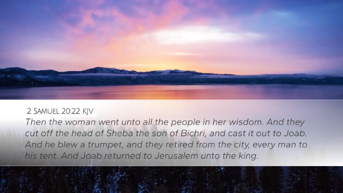 2 Samuel 20:22 KJV Bible Verse Image