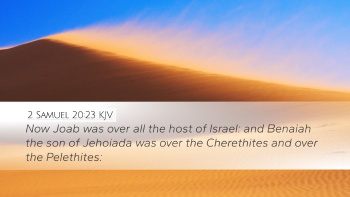 2 Samuel 20:23 KJV Bible Verse Image