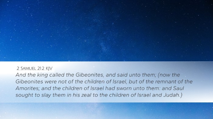 2 Samuel 21:2 KJV Bible Verse Image