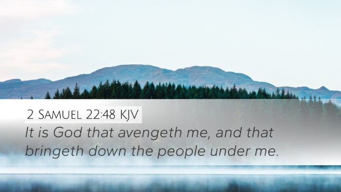 2 Samuel 22:48 KJV Bible Verse Image