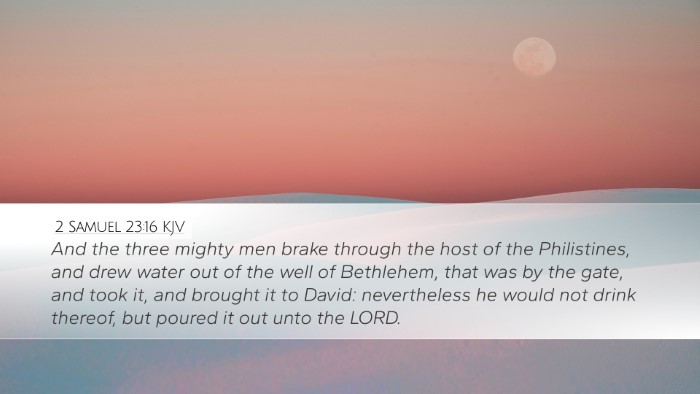 2 Samuel 23:16 KJV Bible Verse Image