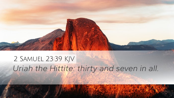 2 Samuel 23:39 KJV Bible Verse Image
