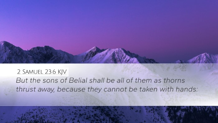 2 Samuel 23:6 KJV Bible Verse Image