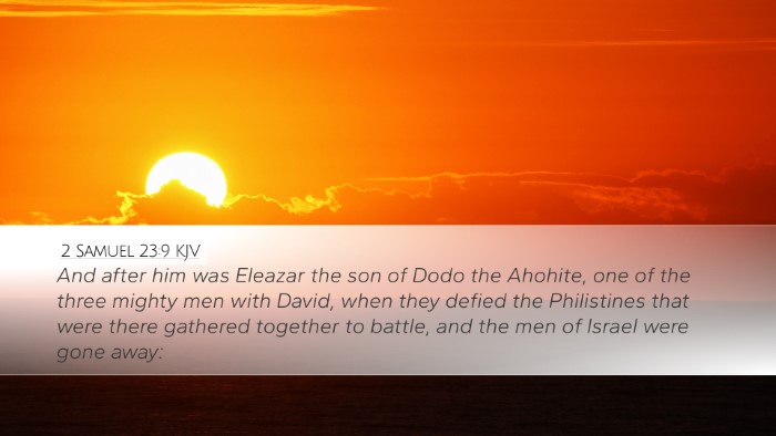2 Samuel 23:9 KJV Bible Verse Image
