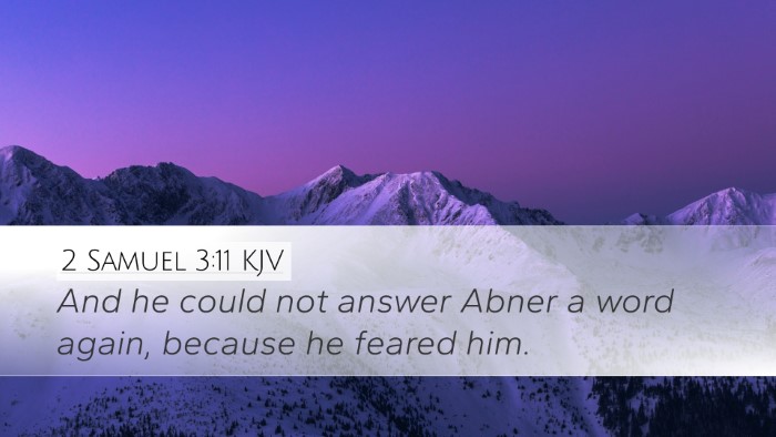 2 Samuel 3:11 KJV Desktop Wallpaper - And he could not answer Abner a word again, - Desktop Bible Verse Wallpaper