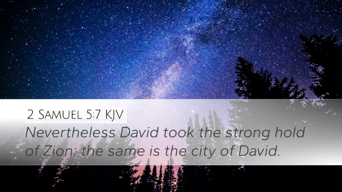 2 Samuel 5:7 KJV Bible Verse Image