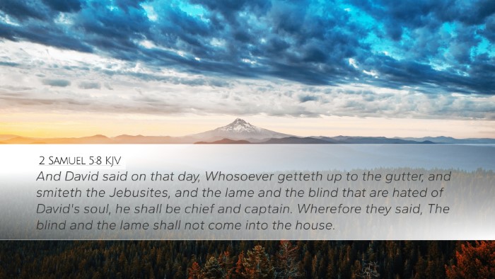 2 Samuel 5:8 KJV Bible Verse Image